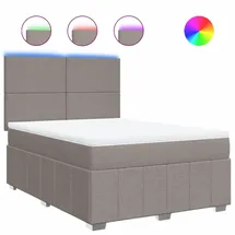 vidaXL Boxspringbett 140 x 200 cm Taupe