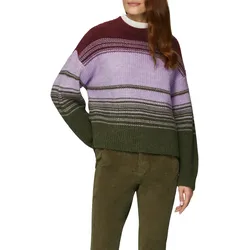 s.Oliver Strickpullover, mit Intarsien Muster, Gr. 34, khaki lavender stripes, , 40557613-34