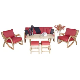 aea Gartenlounge-Set 6-tlg. Rot
