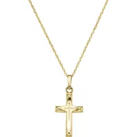 Luigi Merano Kette mit Kreuz-Anhänger, Gelbgold 585 45 cm Gold Damen