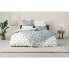 OTTO home Wendebettwäsche Dots grau 135 x 200 cm + 2 x 40 x 80 cm