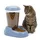 Ferplast Krokettenspender für Hunde und Katzen Zenith 3 Liter Futterkäfig Kekse für Haustiere, Rutschfester Boden, 20,2 x 29,2 x H 28,8 cm Blau