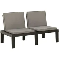 VidaXL Garten-Lounge-Bank grau