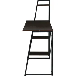 SVITA COMBO1 Schreibtisch Regal Nussbaum-Optik Metall-Beine