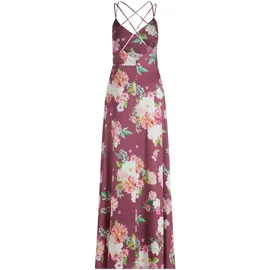 Vera Mont Abendkleid V-Ausschnitt Dunkelrot/Pink 34