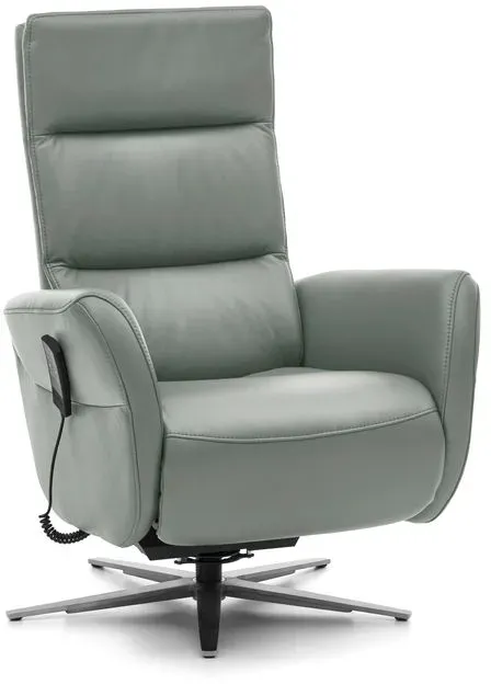 ComfortPlan Sessel York Leder Grau Steel