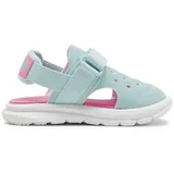 Puma Unisex Baby Evolve AC Inf Slide Sandal, Turquoise Surf-Fast Pink White, 24 EU