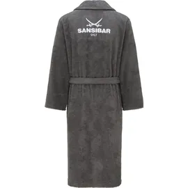 Sansibar Bademantel mit Schalkragen in Anthrazit | Gr.: XL