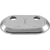 Tecuro Doppel-Scharnierrosette Ø 22 mm, Rohrabstand einstellbar von 35