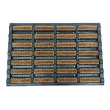 Relaxdays Fußmatte mit Bürsten, 60x40cm, Fußabtreter Gummi & Kokos, rutschfest, Türvorleger innen & außen, schwarz/natur