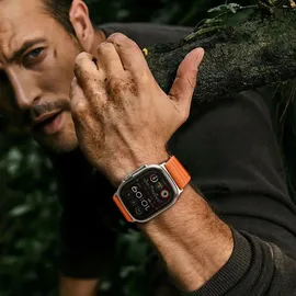 techprotect Tech-Protect Nylonarmband für Apple Watch 44 / 45 / 46 / 49 mm – Orange