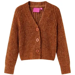 Kinder-Strickjacke Cognac 128