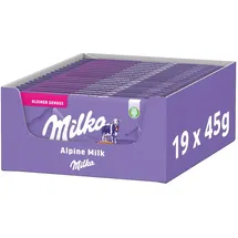 MILKA Alpenmilch Schokolade 19 Packungen 855 g