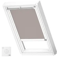 VELUX Verdunkelungsrollo Helltaupe 4580, PK06, GGU,Solar,VELUX,weiße Schiene: