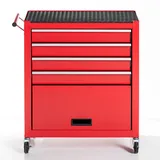TechCraft Werkstattwagen, Rot, 4 Schubladen