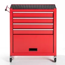 TechCraft Werkstattwagen, Rot, 4 Schubladen