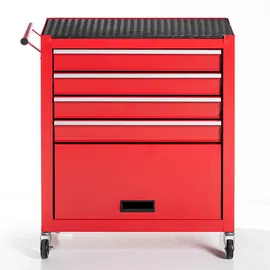 TechCraft Werkstattwagen, Rot, 4 Schubladen