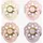 Bibs Boheme Schnuller 4er-Pack. Latex Größe 1, Ivory/Blush/Blossom/Dusky Lilac
