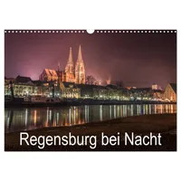 Calvendo Regensburg bei Nacht (Wandkalender 2026 DIN A3 quer),