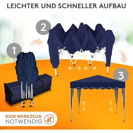 Kronenburg Handel Faltpavillon 3 x 3 m inkl. 2 Seitenteile blau