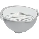 KEEEPER 2in1 Schüssel und Sieb, klein, Spülmaschinengeeignet, Stella, Nordic Grey (Grau)