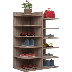 VCM Enosa Schuhschrank 12 Ablagen Eiche dekor.