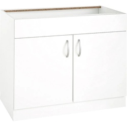 Spülenschrank WIHO KÜCHEN „Flexi“ Schränke Gr. B/H/T: 100 cm x 82 cm x 57 cm, front und korpus: weiß Spülenschränke Breite 100 cm