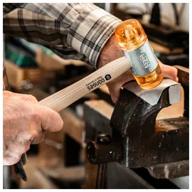 Dönges Kunststoffhammer mit lackiertem Eschenstiel, 60 mm, Gelb