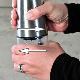 KESPER Salz-/Pfeffermühle 17,5 cm Silber befüllt