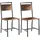 Vevor Landhausstil Esszimmerstuhl Holz rustikales Braun/Schwarz 2 Stk.