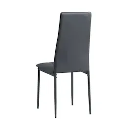 Albatros Esszimmerstühle RIMINI 4er Set, Grau - Edles Italienisches Design, Polsterstuhl Kunstleder-Bezug, Modern und Stilvoll am Esstisch