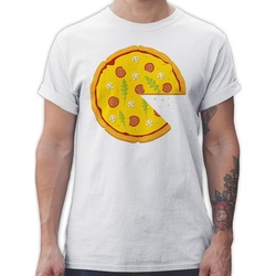 Shirtracer T-Shirt Pizza Partner Teil 1 Partner-Look Pärchen Herren weiß XXL