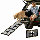 Artpet Extra Lange Hunderampe Auto Klappbar für Große Hunde 190 cm – Stabil Autorampe für Hunde, Einstiegshilfe für SUV, Kombi und Wohnmobil, Bis 90 kg