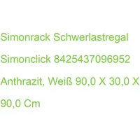 Simonrack Schwerlastregal Simonclick 8425437096952 anthrazit, weiß 90,0 x 30,0