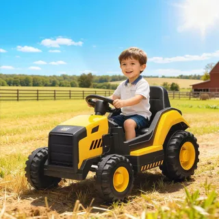 aiyaplay Elektrotraktor Offiziell CAT-lizenziert Gelb
