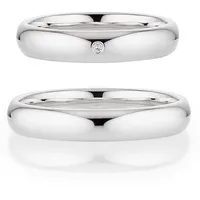 Bruno Banani Trauring Schmuck Geschenk, Ehering Hochzeit Damenring Herrenring, wahlweise mit oder ohne Brillant, Made in Germany silberfarben 60