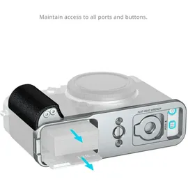 SmallRig 5447 L-förmige Montageplatte mit Silikongriff für Fujifilm X-E5 silber