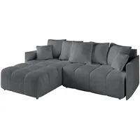 altdecor Ecksofa Ottomane links LONLI-L 251x189x68 Dunkelgrau Cord