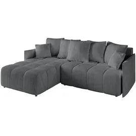 altdecor Ecksofa Ottomane links LONLI-L 251x189x68 Dunkelgrau Cord