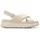 CLARKS Tuscan Cross Sandal, Cream Leather, 42 EU