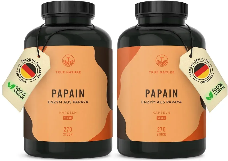 Papain - 540 Kapseln Vegan - TRUE NATURE 2x270 St