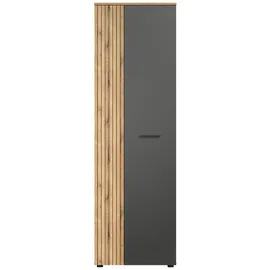trendteam Esteban Garderobenschrank 60 x 195 x 36 cm anthrazit-eiche