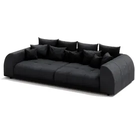 s-style möbel BIGSOFA Levana 5 Sitzer Schwarz Cord-Stoff