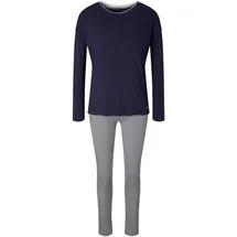 Tom Tailor Zweiteiliger Langer Pyjama Blau 44