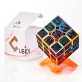 CUBIDI® Zauberwürfel 3x3 - Typ New York | Speed-Cube mit optimierten Dreheigenschaften | Magic Cube für Anfänger und Fortgeschrittene | geeignet zum Speed-Cubing | mit aufgeklebten Carbon-Sticker