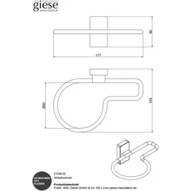 Giese Gifix 21 Föhnhalter mit Glätteisenhalter,