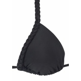 Buffalo Triangel-Bikini, mit geflochtenen Details, schwarz