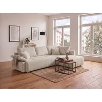 Ecksofa COLLECTION AB "Funtastic, Breite 213 cm", beige, B:213cm H:41cm T:166cm, 100%Polyester, Sofas, Ecksofa, mit Schlaffunktion, Bettkasten, Armverstellung und Bonnelfederkern
