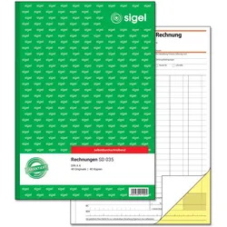 SIGEL Formularbuch Rechnung DIN A4 2x 40 Seiten