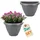GarPet Blumentopf Wand 30 x 30 x 30 cm Grau Komplettset